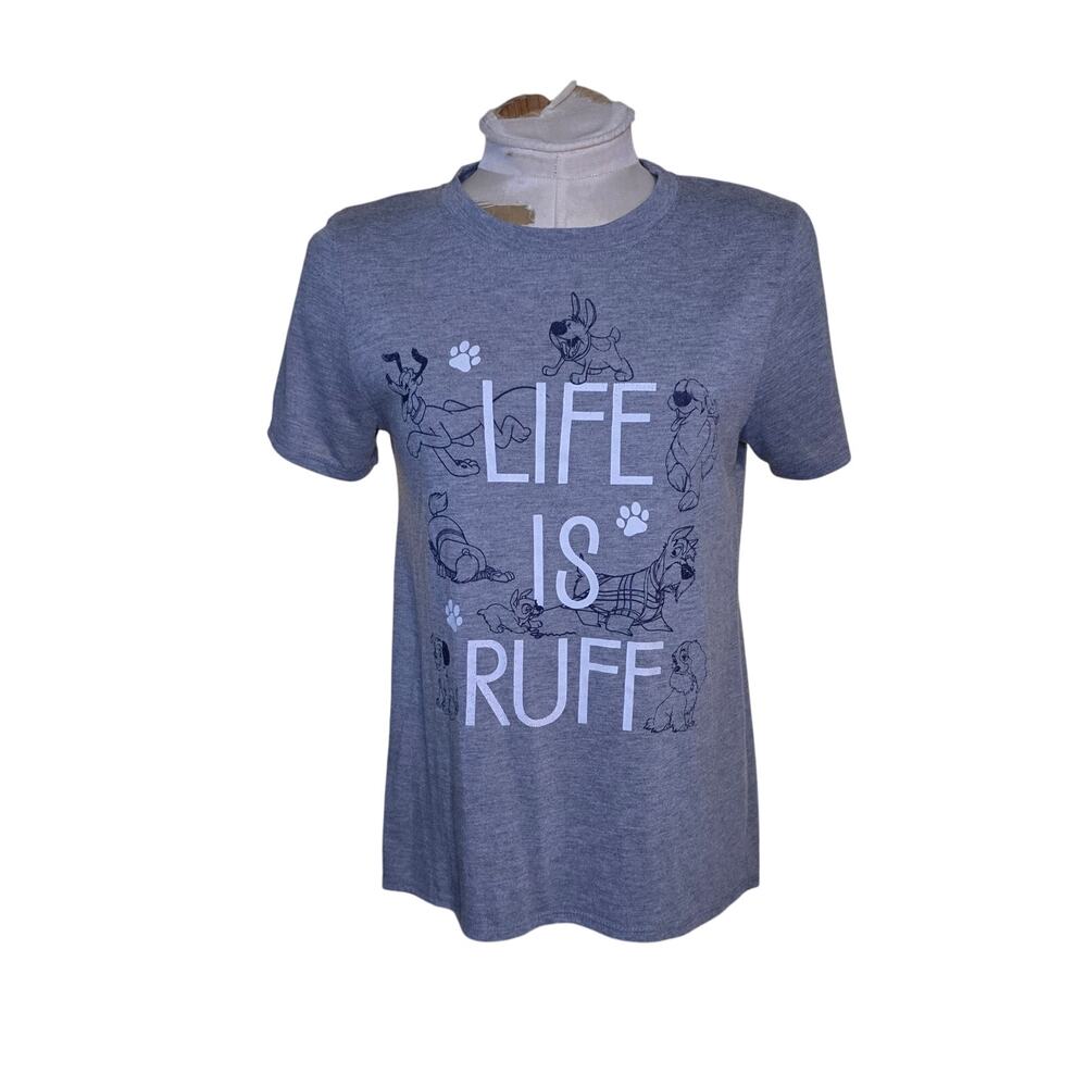 Disney Parks Disney Dogs‎ Life Is Ruff Gray Womens Shirt Small